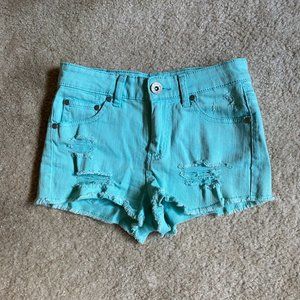 Bright Blue High Waist Shorts